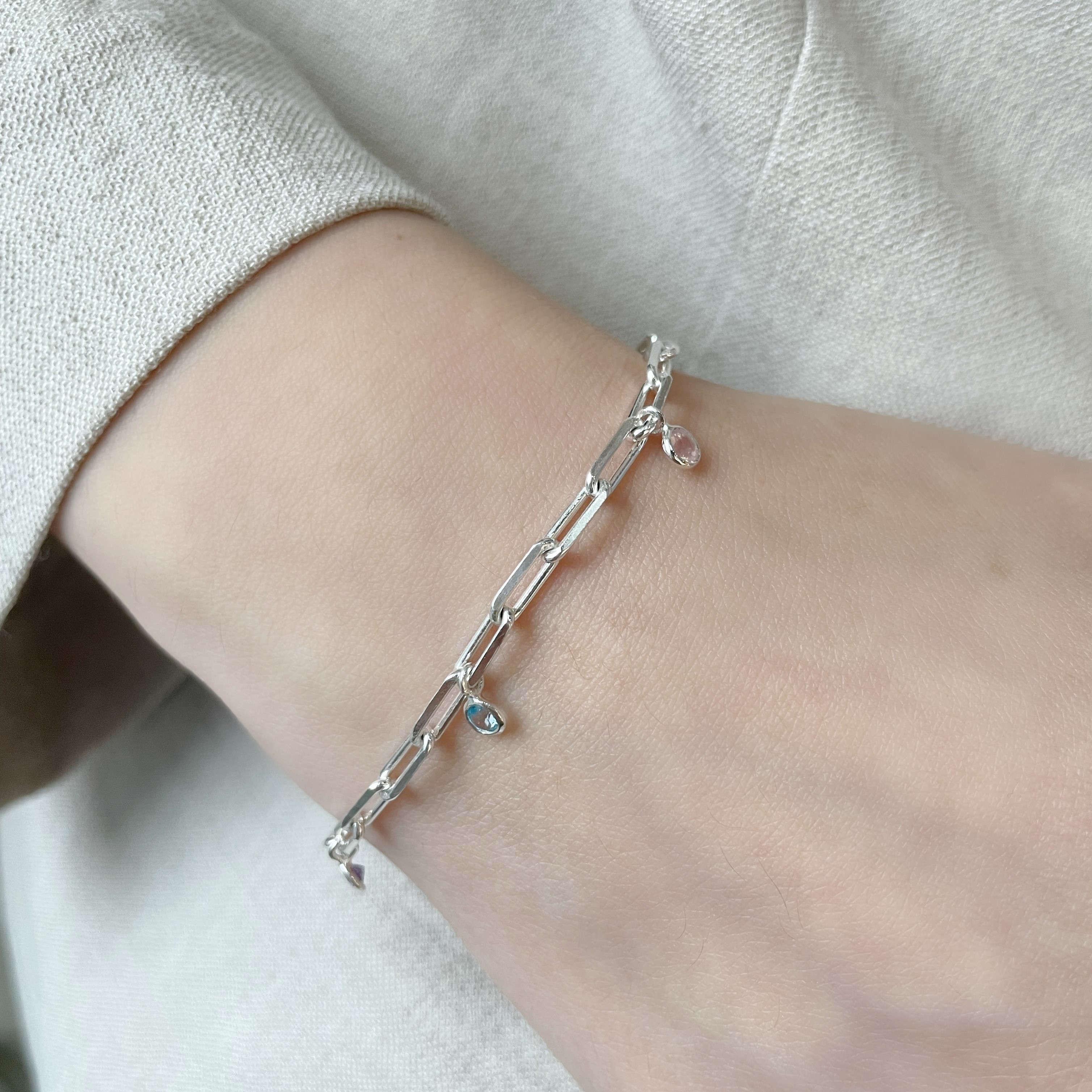 Heavy Long Box小圓彩寶手鏈