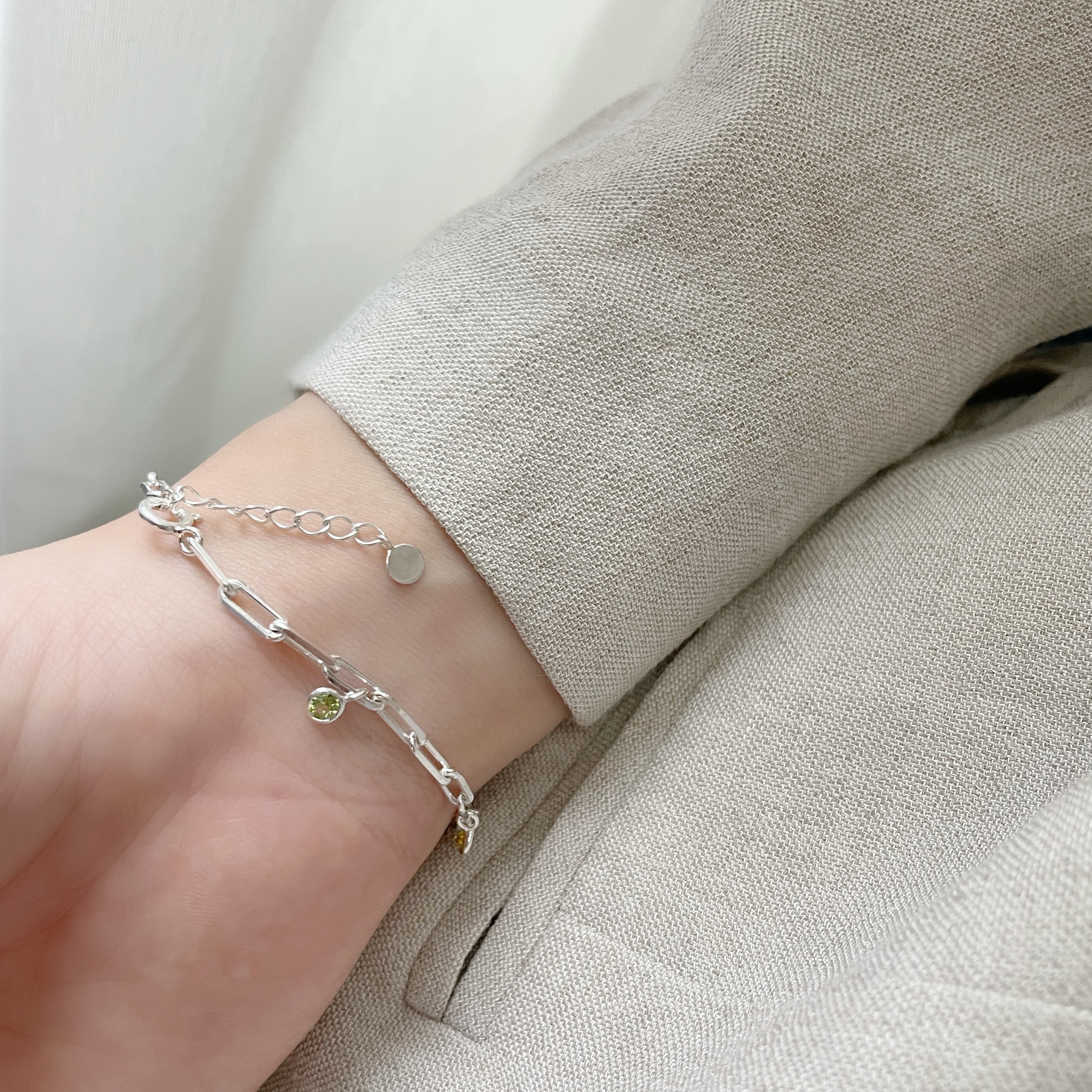 Heavy Long Box小圓彩寶手鏈