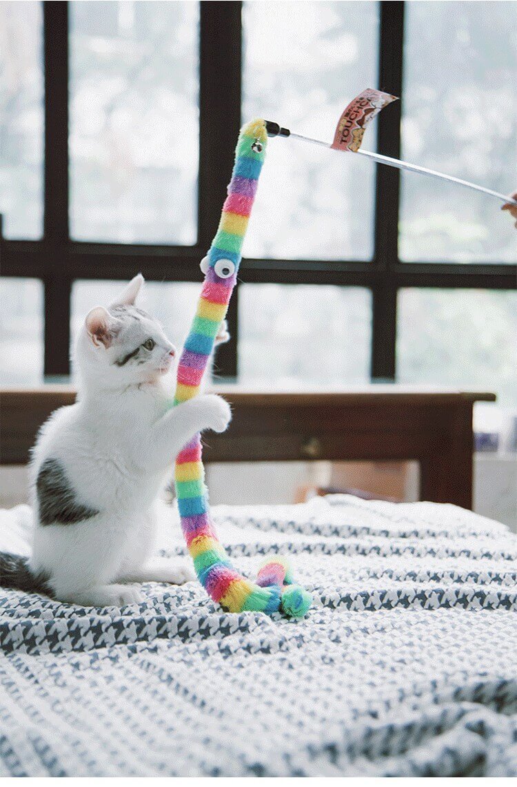 TOUCHCAT - 毛毛蟲逗貓棒 (三色)