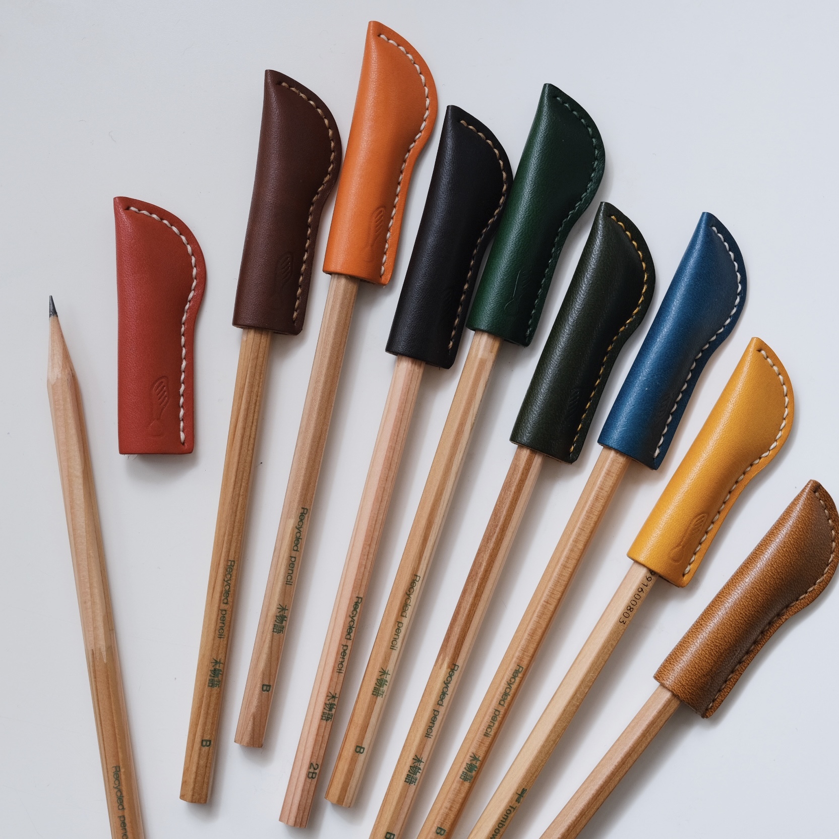 皮革鉛筆套 M.Seed 手工皮革（一支鉛筆+皮革鉛筆套）