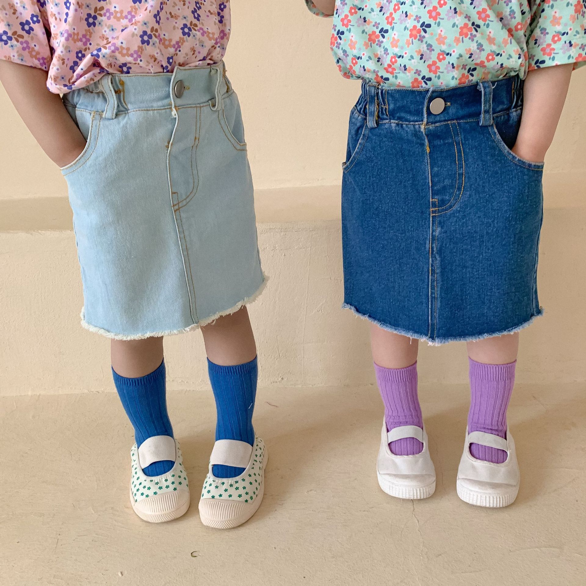 現貨 110cm 彈力直筒牛仔裙 2色