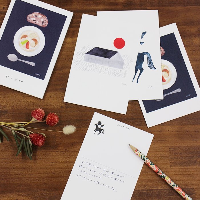 西淑:view 插畫明信片本 10枚 日本表現社