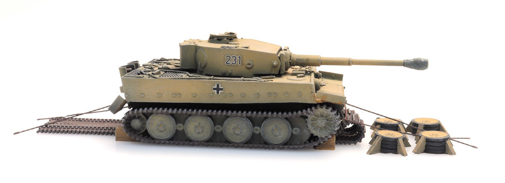 Artitec 6870402 HO規 Tiger I gelb Eisenbahntransport 虎式戰車