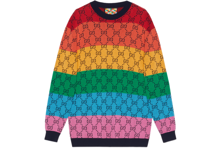 gucci multi color sweater