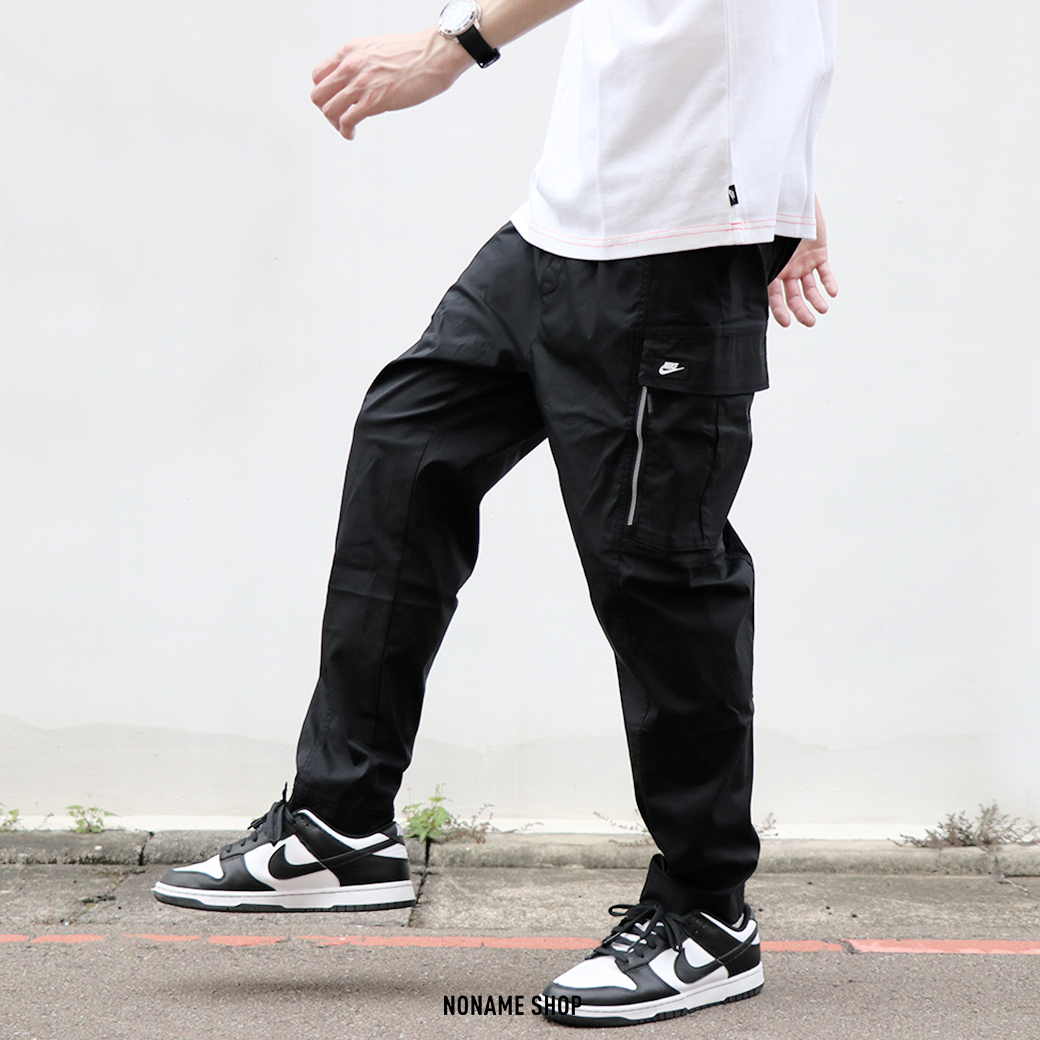 NIKE NSW 口袋 拉鍊 工裝 長褲 黑 (男款)