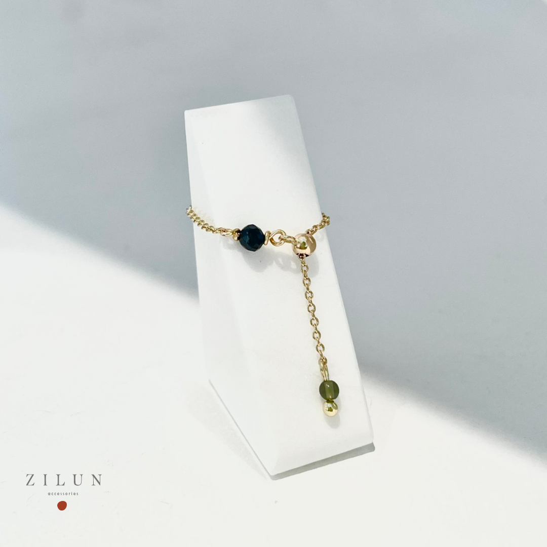 │輕奢│一抹黑煞 • 可調式鍊戒 • 戒指 • 14K注金 • 14kgf