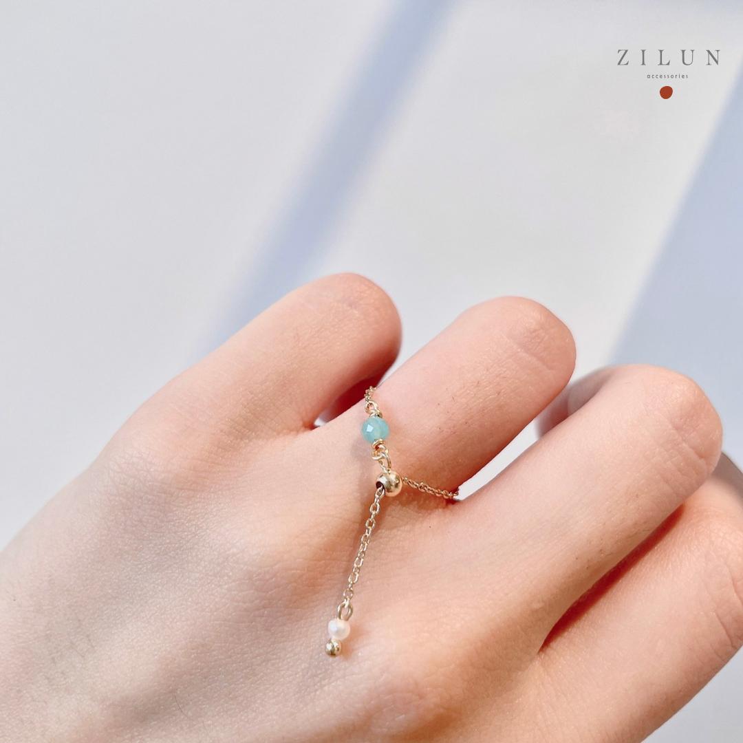 │輕奢│一抹仙氣 • 可調式鍊戒 • 戒指 • 14K注金 • 14kgf