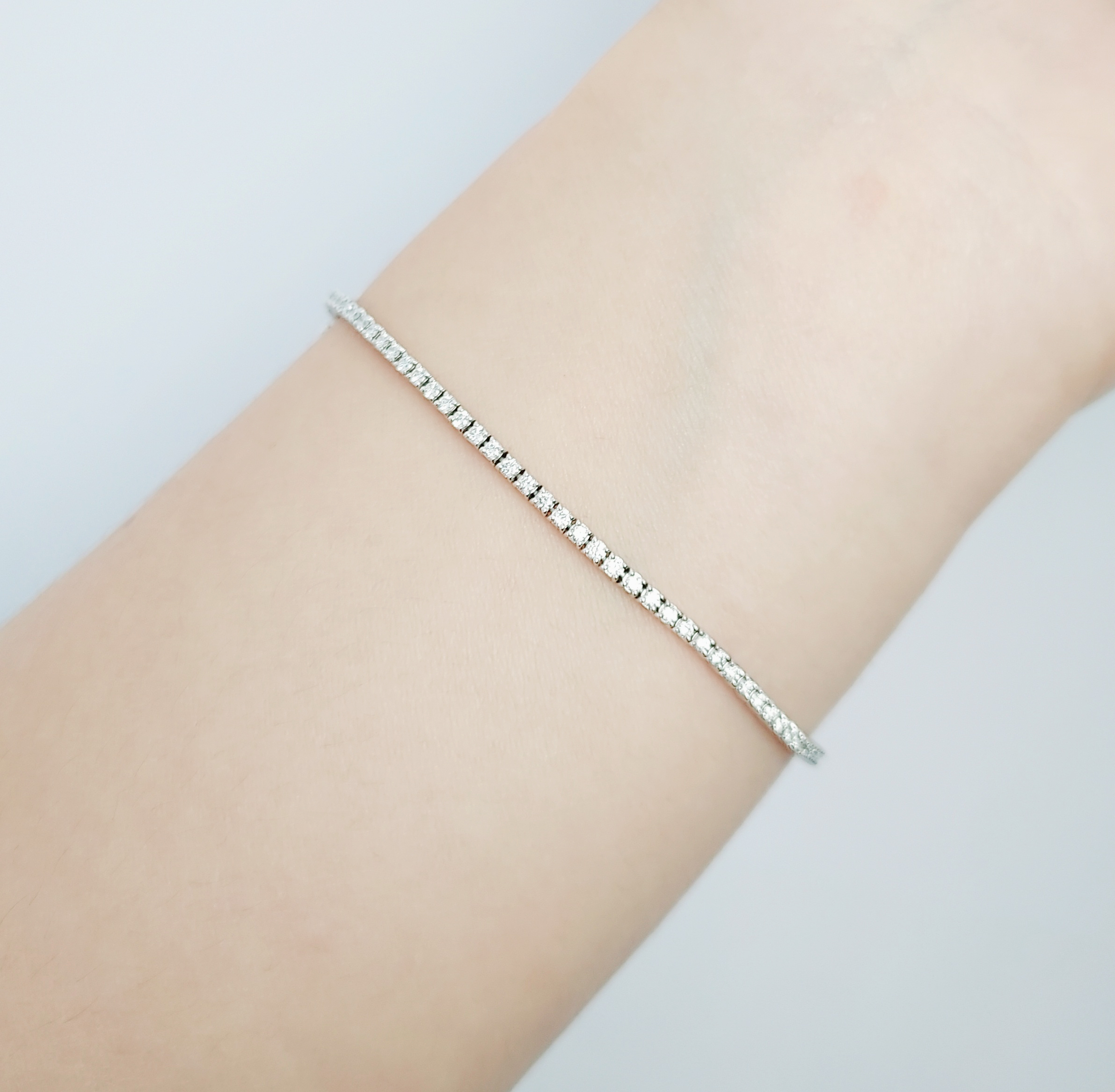 18K白金天然鑽石渾身手鏈