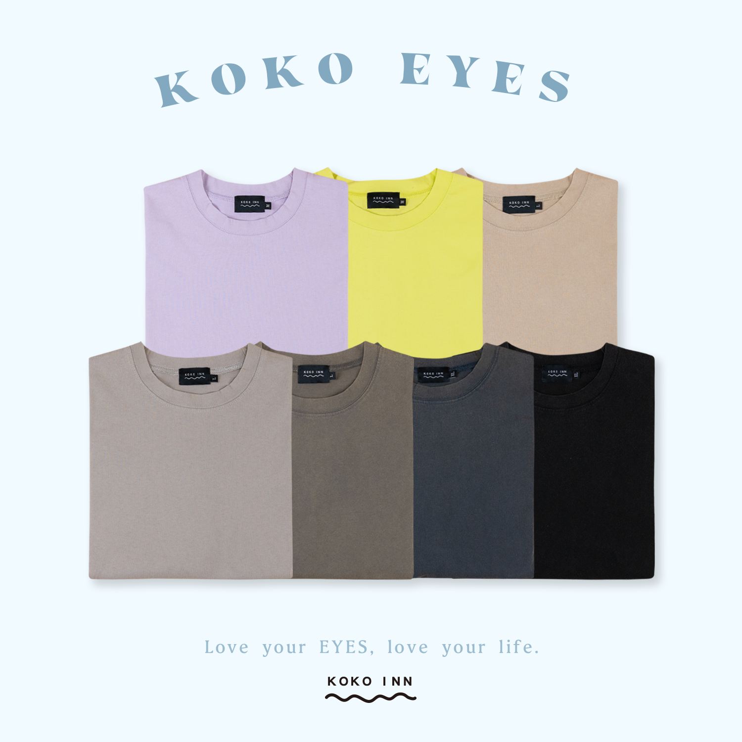 KOKO EYES 多色水洗寬T
