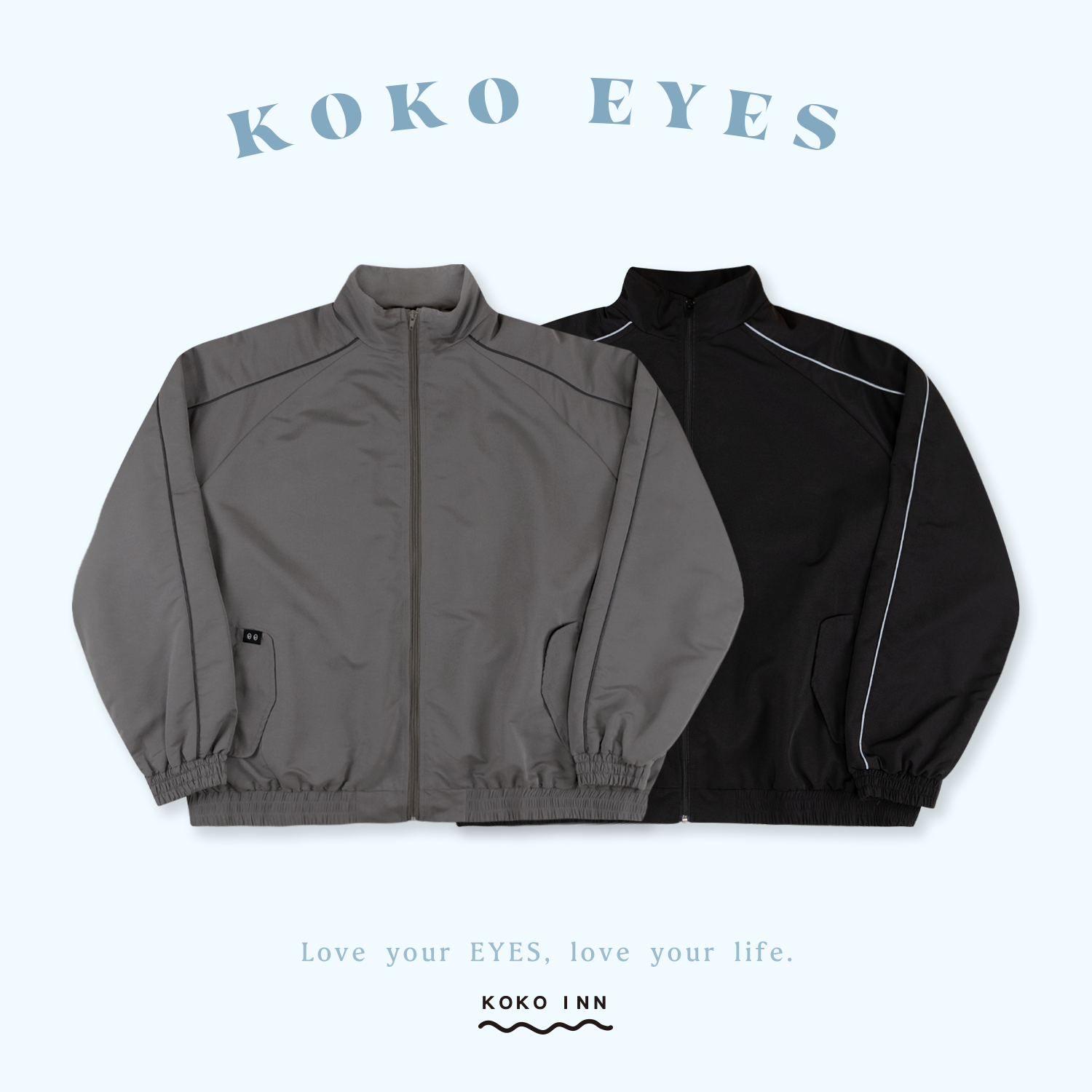 KOKO EYES 機能反光條尼龍寬鬆外套