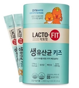 韓國LACTO-FIT鍾根堂乳酸兒童乳酸益生菌👧👦 (綠色，3-15歲) 一罐60包