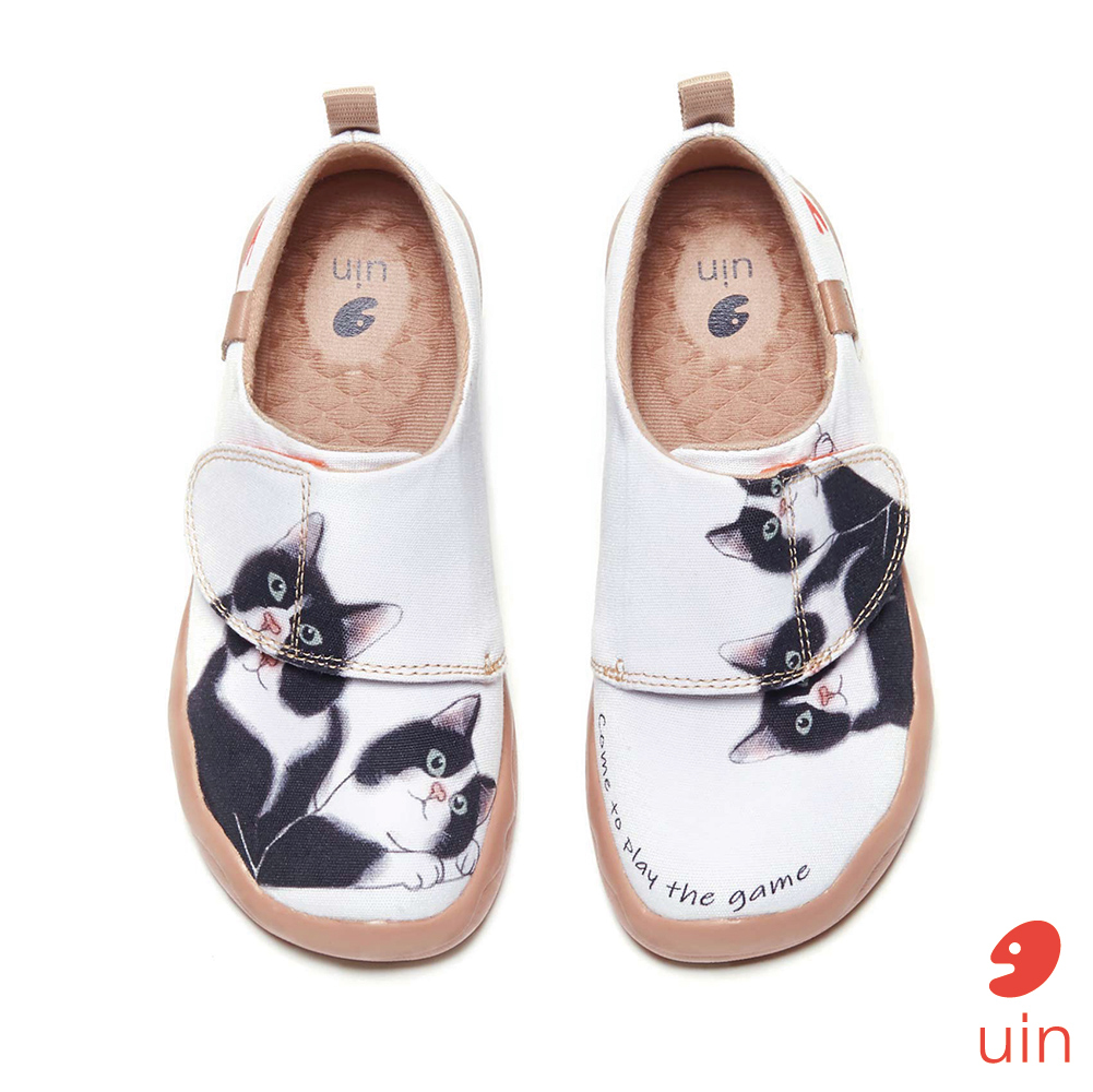 【 Uin 】西班牙原創設計 | 牛奶貓彩繪休閒童鞋