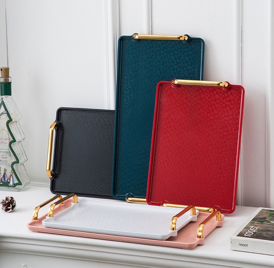 北歐輕奢風雙耳托盤