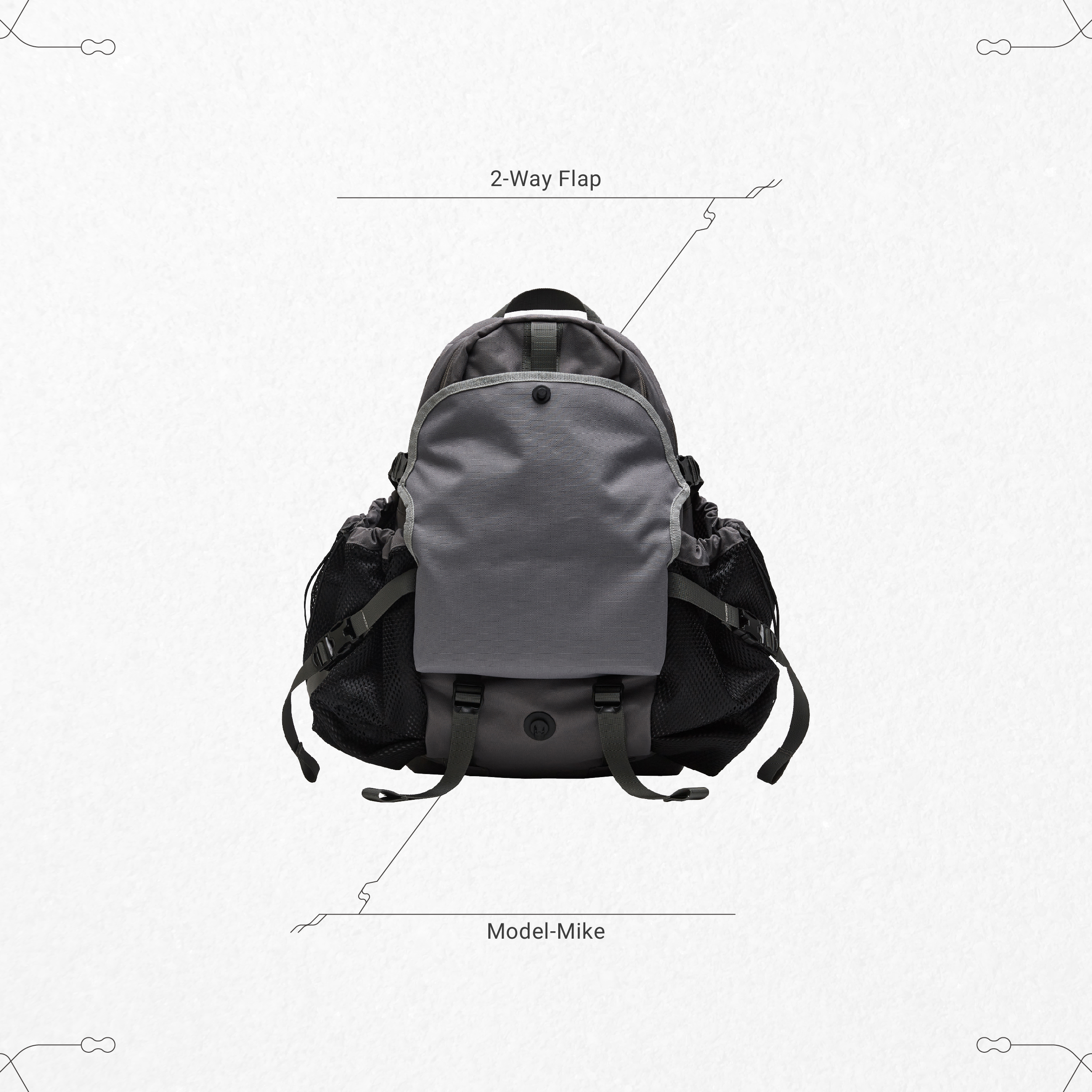 BP-L5” Mountaineering Backpack - Gray