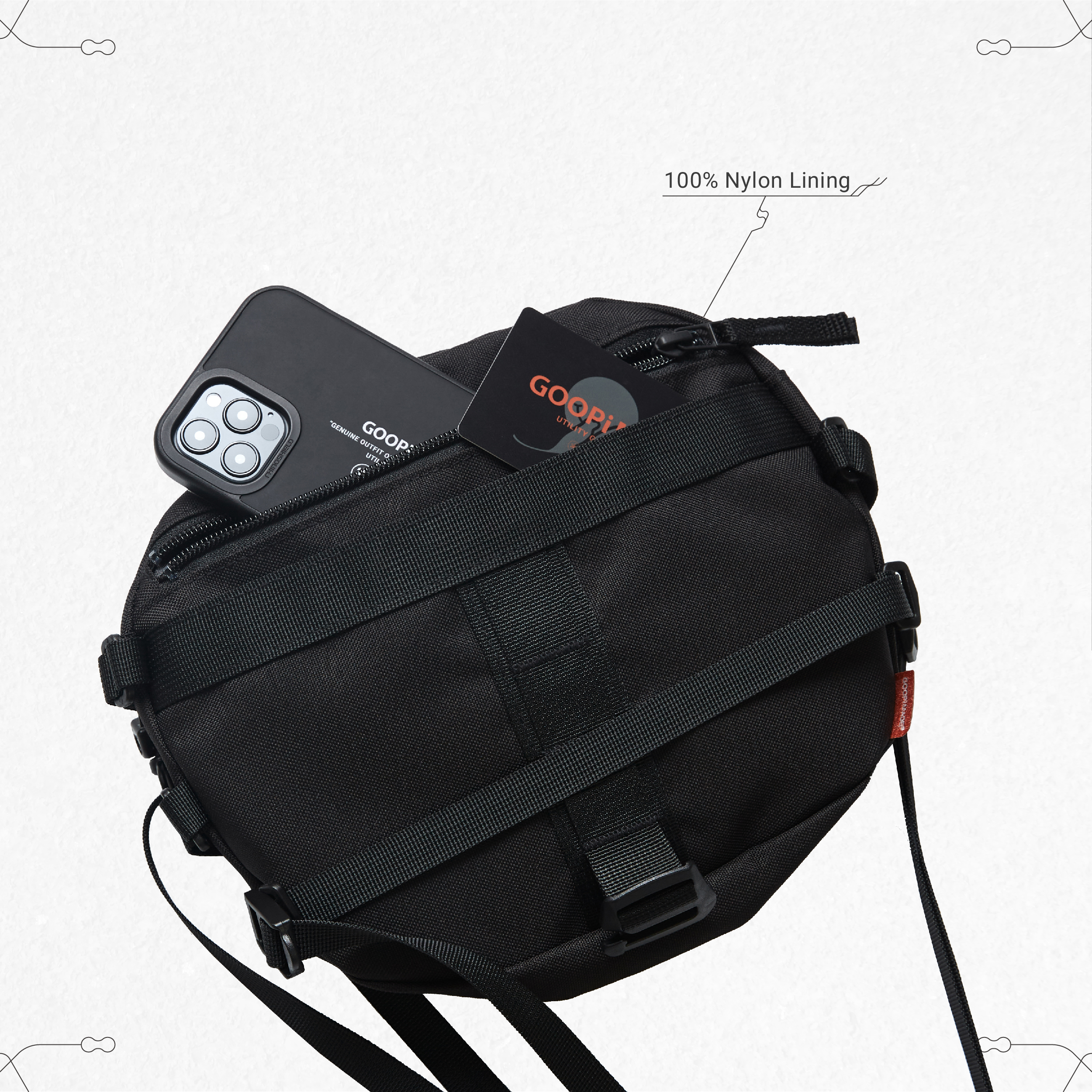 BP-Y6” Cross Sacoche - Black
