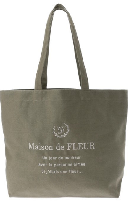 🇯🇵日本 Maison de FLEUR 品牌刺繡帆布Totebag | 四色選擇 (逢星期日截單後4-6個星期工作天)