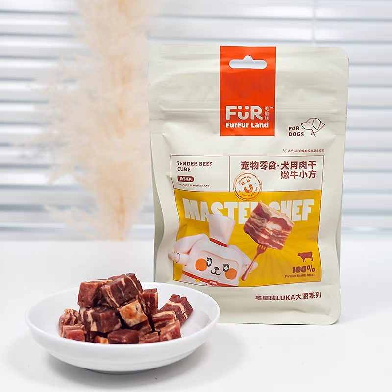 FUR毛星球 LUKA大厨系列 鸡鸭肉包结骨/嫩牛小方/鸡肉夹心骨/牛肉夹心骨 100g