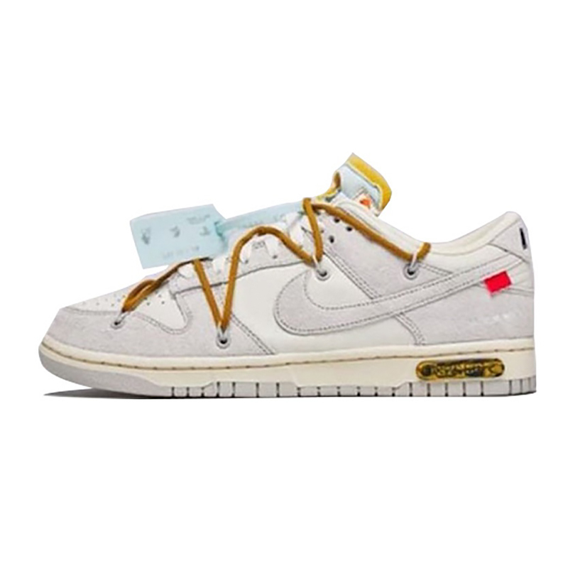 Off-White x Nike Dunk Low '' The 50 '' 灰白NO.37 棕鞋帶冰藍扣