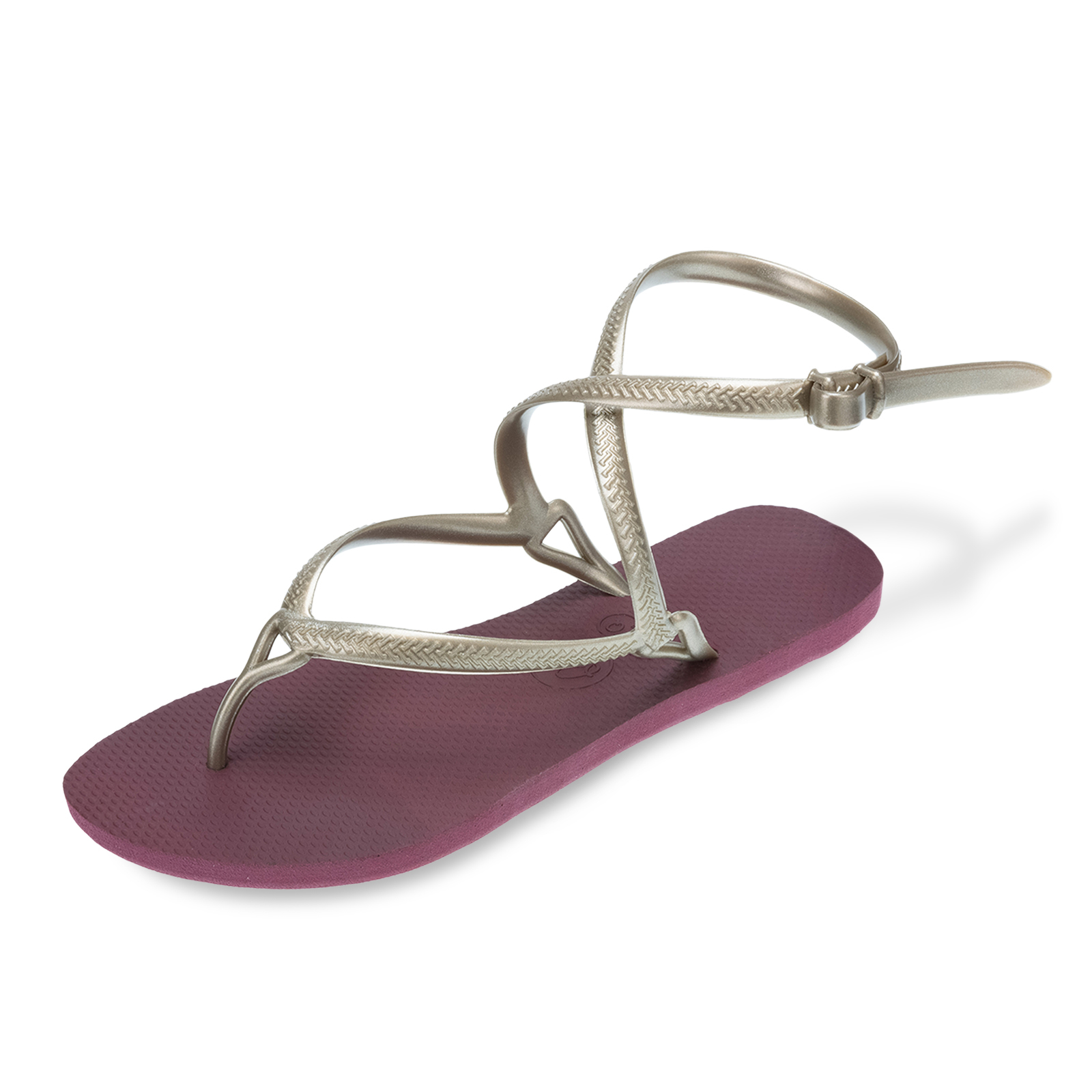 ROME羅馬涼鞋 女款Elegant雙色【葡酒紅】金鞋帶 腳型修長款