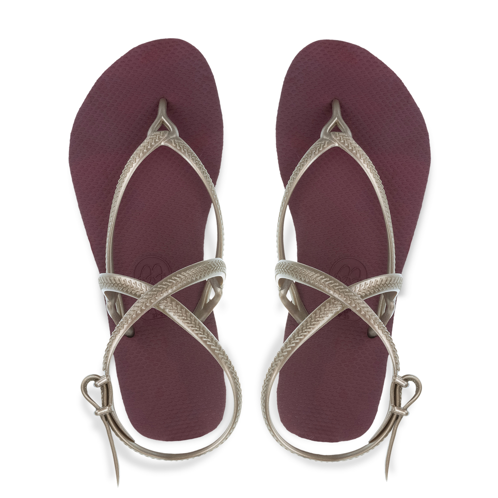 ROME羅馬涼鞋 女款Elegant雙色【葡酒紅】金鞋帶 腳型修長款