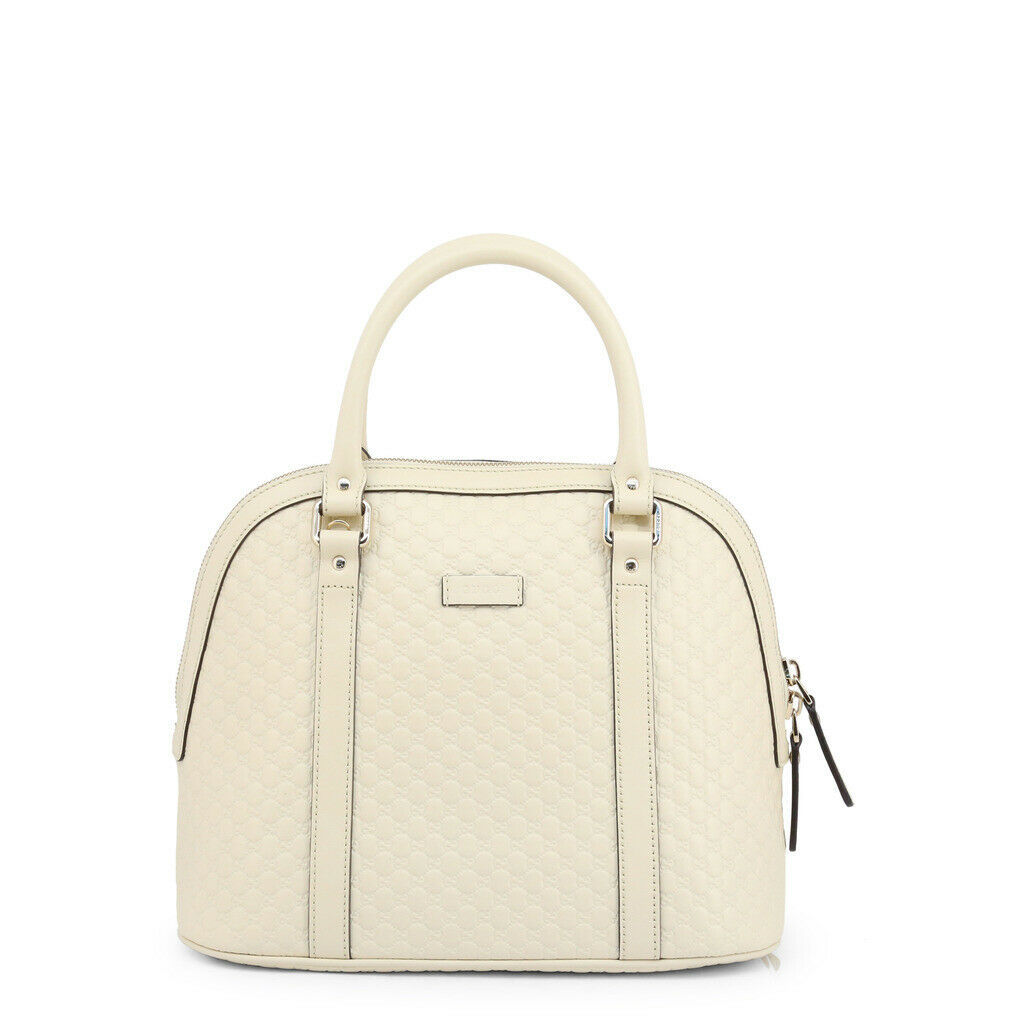 GUCCI MICRO GG MINI DOME CROSSBODY LEATHER WHITE BAG 4
