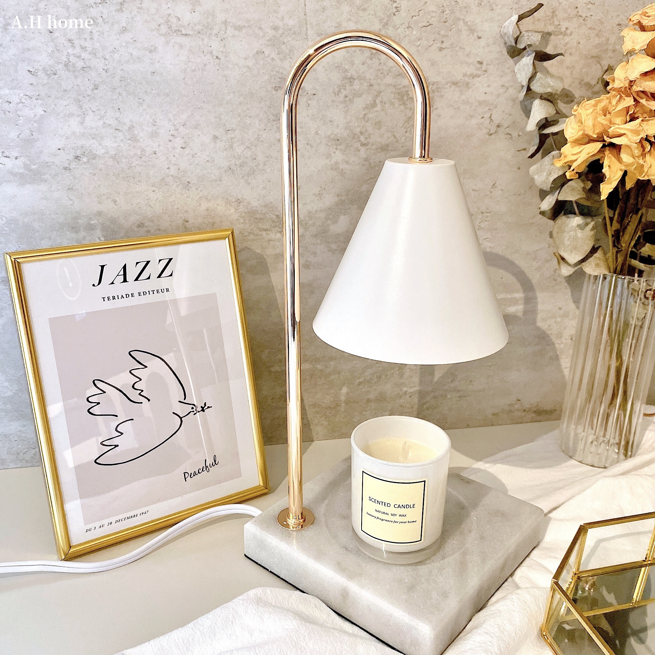 【ＡＨ014】經典大理石調光 融蠟燈/香氛燈