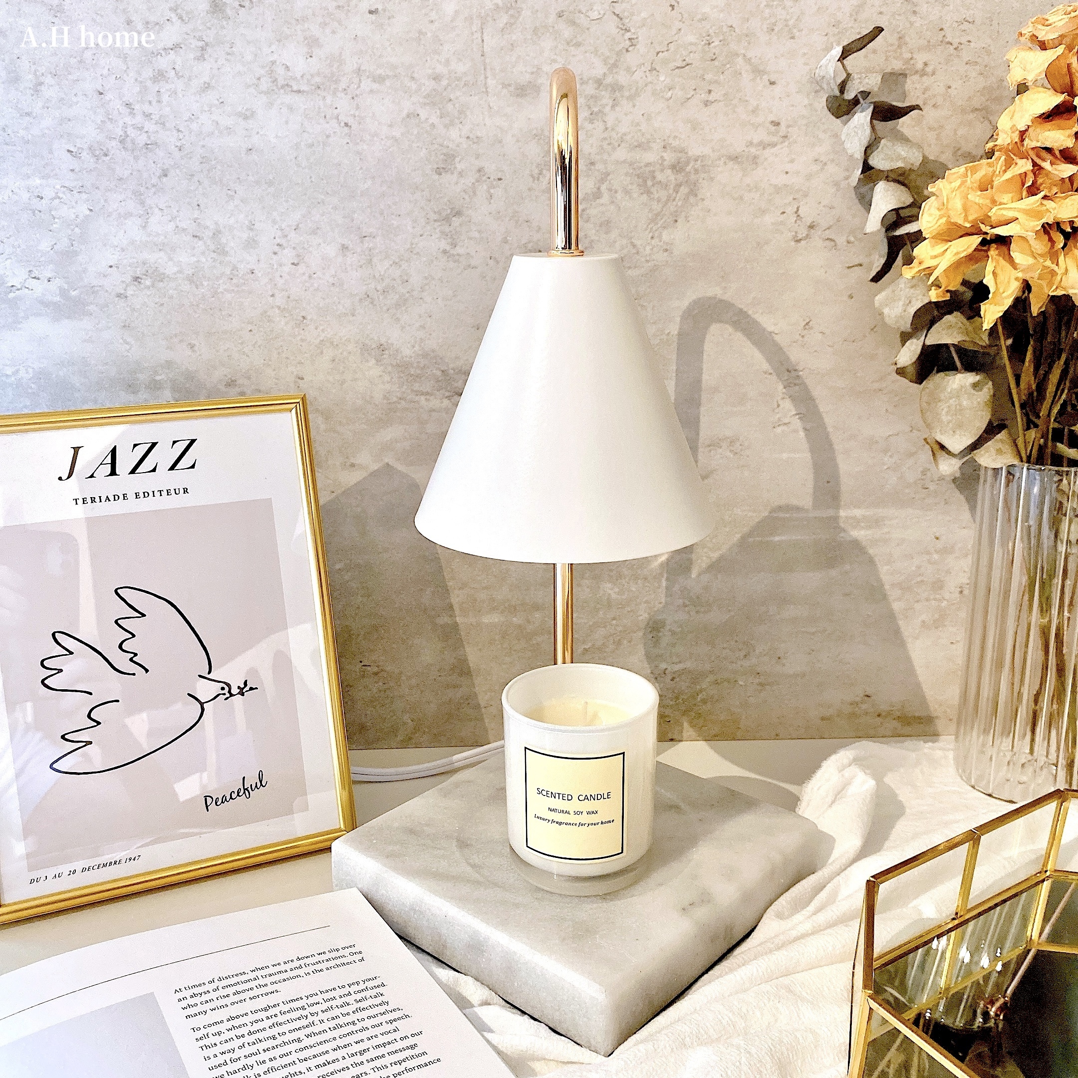 【ＡＨ014】經典大理石調光 融蠟燈/香氛燈