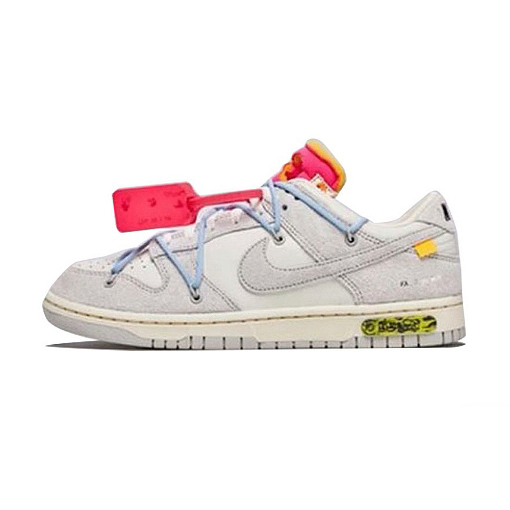 代購Nike dunk off white the50 灰鵝黃麂皮聯名休閒鞋DJ0950-113