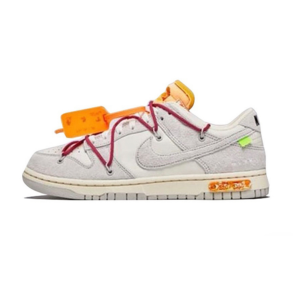 代購Nike dunk off white the50 灰粉紫麂皮聯名休閒鞋DJ0950-114