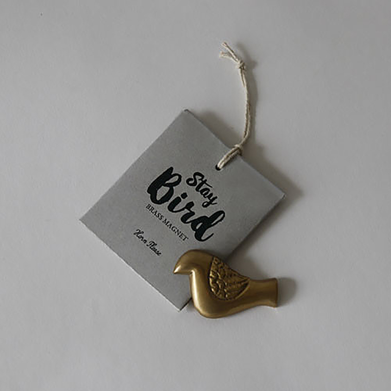 Horn Please 黃銅鳥兒磁鐵｜shesay
