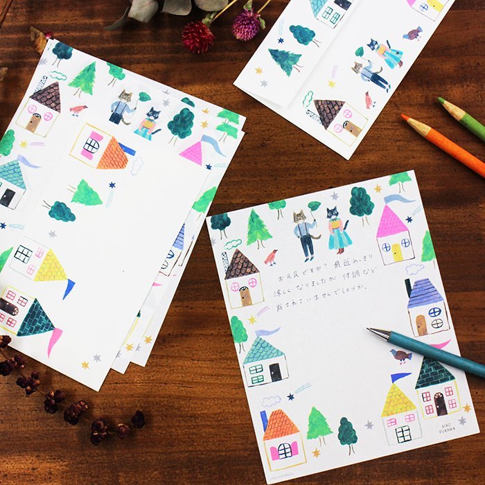 布川愛子:House Letter 和紙信紙信封組 日本表現社