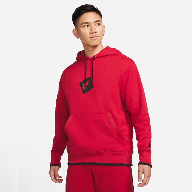 Nike  AS M J JMC FLC PO 紅 帽踢 男款 帽Ｔ CV2245-687 [EW]