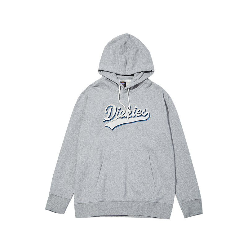 DICKIES Faux Leather Logo Hoodie Gray 學院帽踢 DSQ3UTHT442G [EW]
