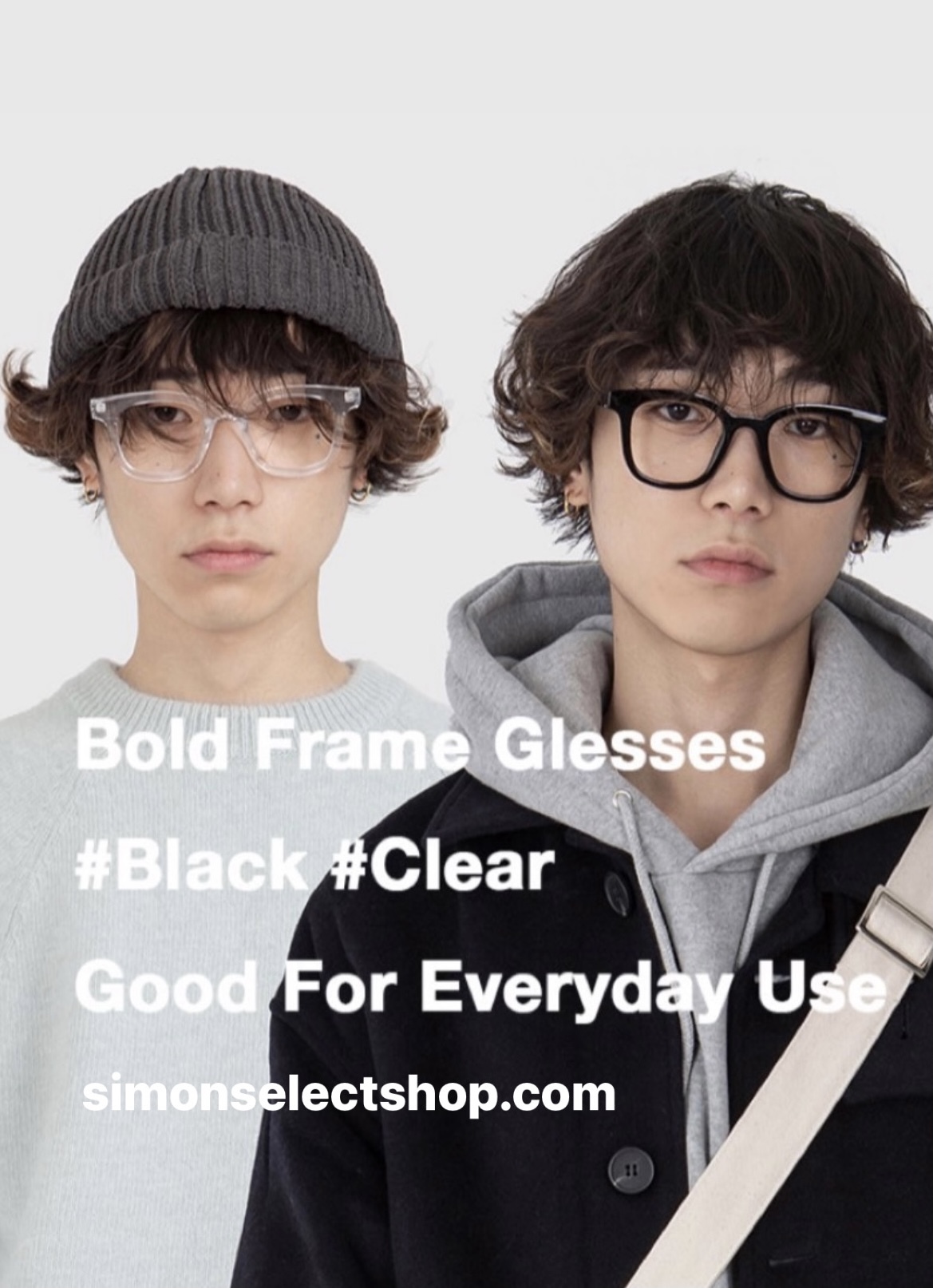 Raucohouse 主理人強力推薦 粗框 透明 眼鏡 可更換近視鏡片