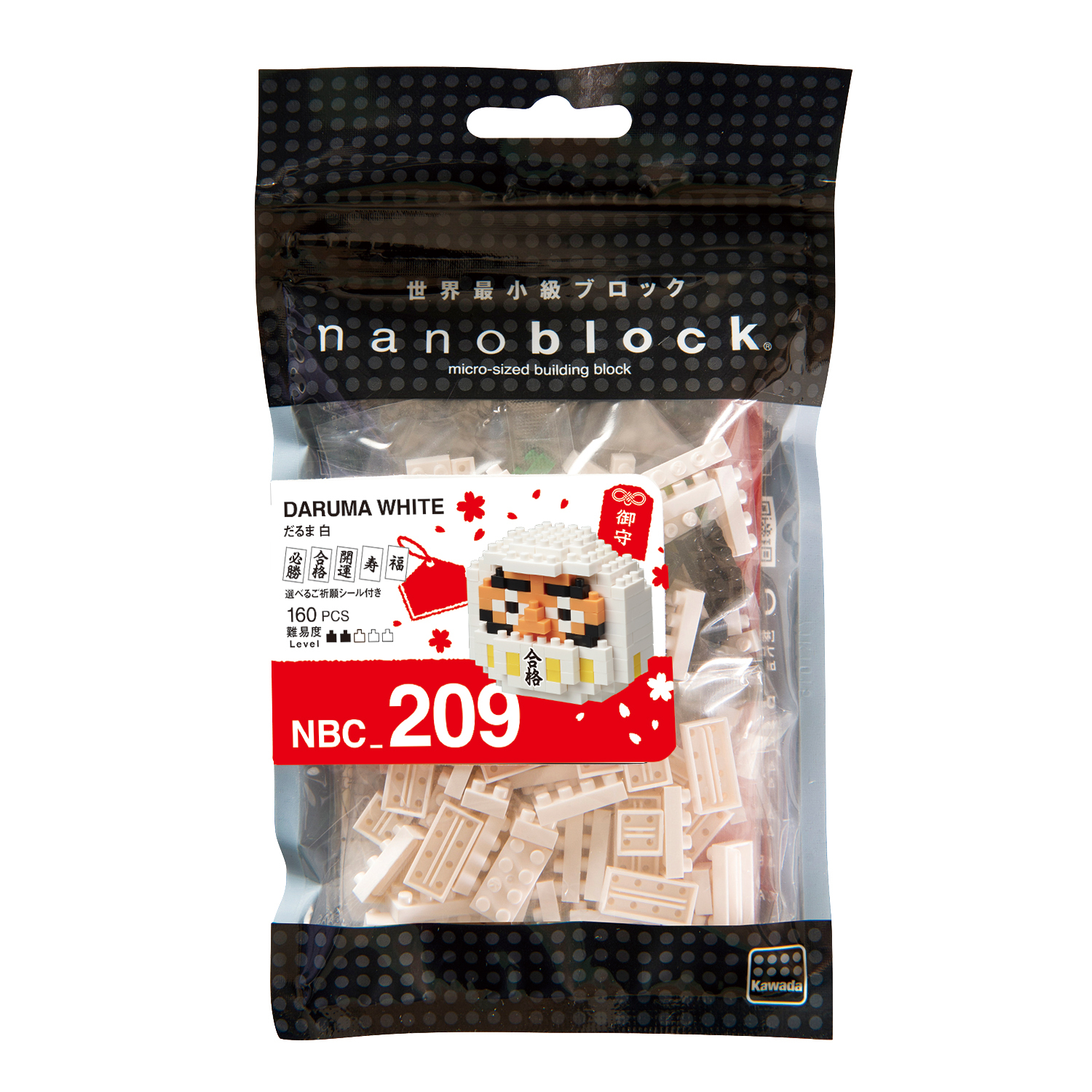 現貨｜Nanoblock 開運達摩(白色）DARUMA WHITE