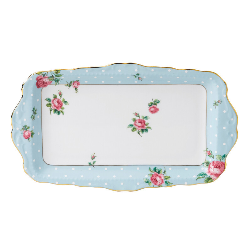 Royal Albert Polka Blue Vintage Sandwich Tray