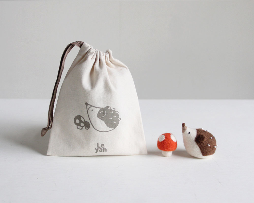 樂洋・好好玩羊毛氈材料包-刺蝟與香菇