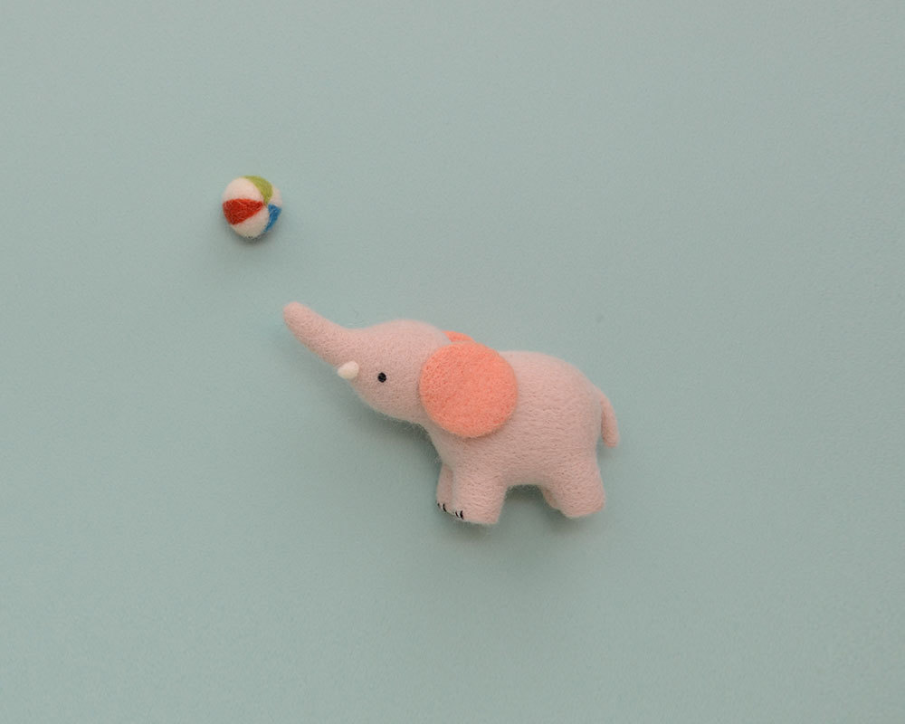 樂洋・好好玩羊毛氈材料包-馬戲團大象