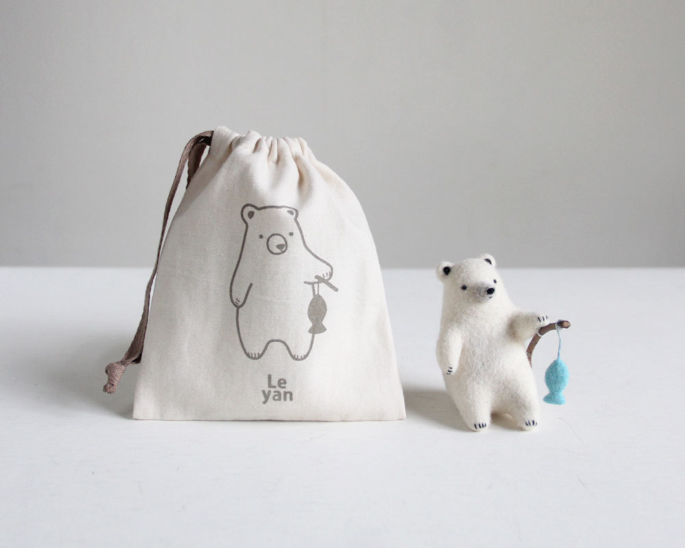 樂洋・好好玩羊毛氈材料包-釣魚白熊棉花糖