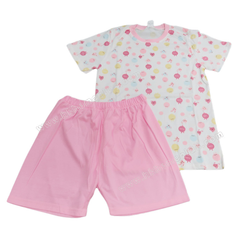 Koma Land: 中童/女裝童趣平紋圓領短袖短褲套裝 BE6010 (36-40碼)