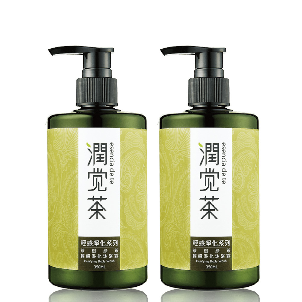 單獨宅配─【茶寶 潤覺茶】茶樹綠茶輕感淨化沐浴露350ml(2瓶組)