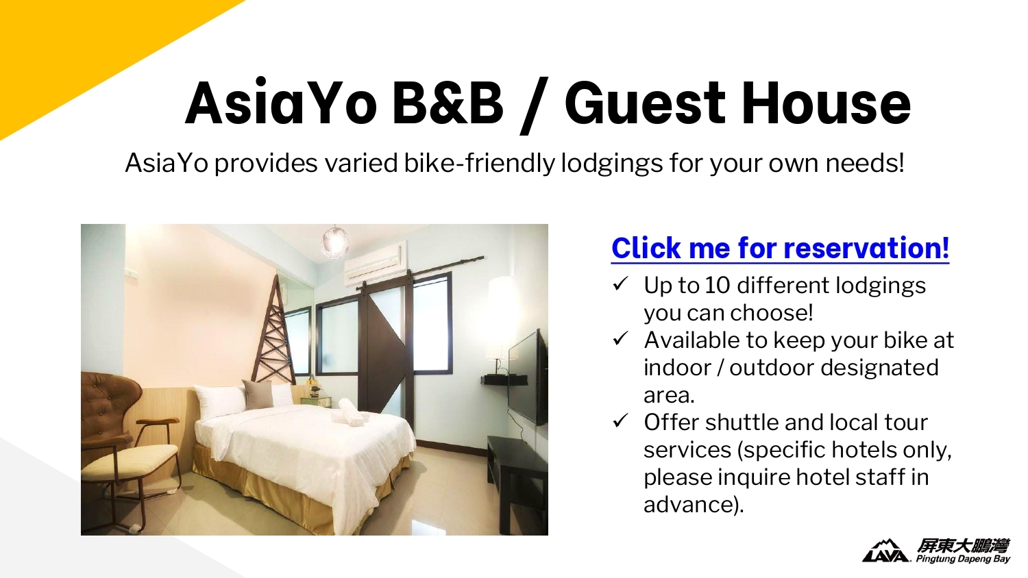 LAVA Tri Dapeng Bay Accommodation Recommends