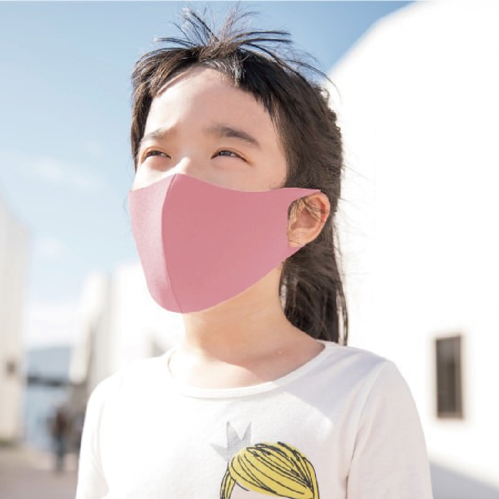 兒童款｜玫瑰粉｜舒適美-3D立體透氣抗菌口罩