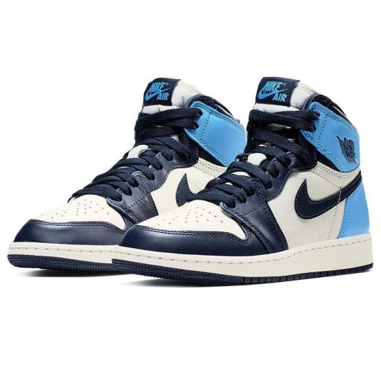 -(A7a)-AIR JORDAN 1 RETRO HIGH OG GS 北卡藍 黑曜石-575441 140