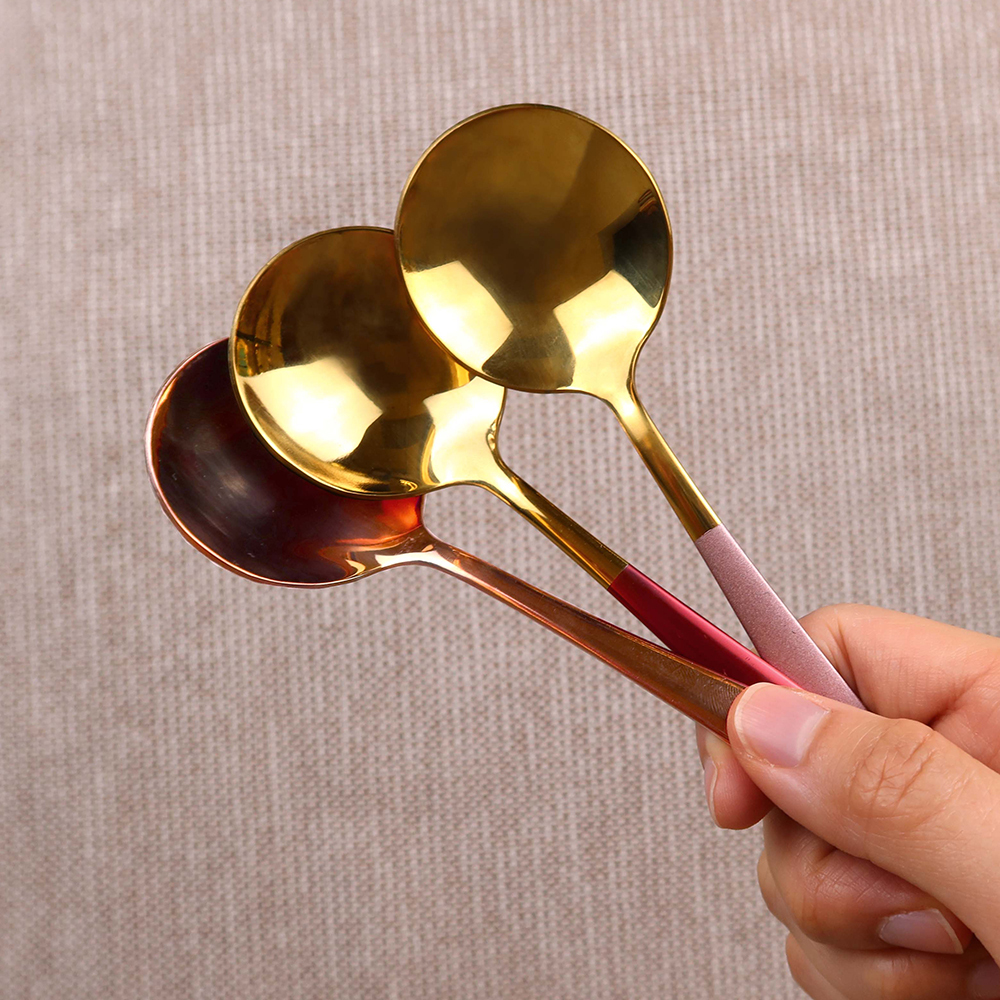 高顏值不鏽鋼圓勺4件組