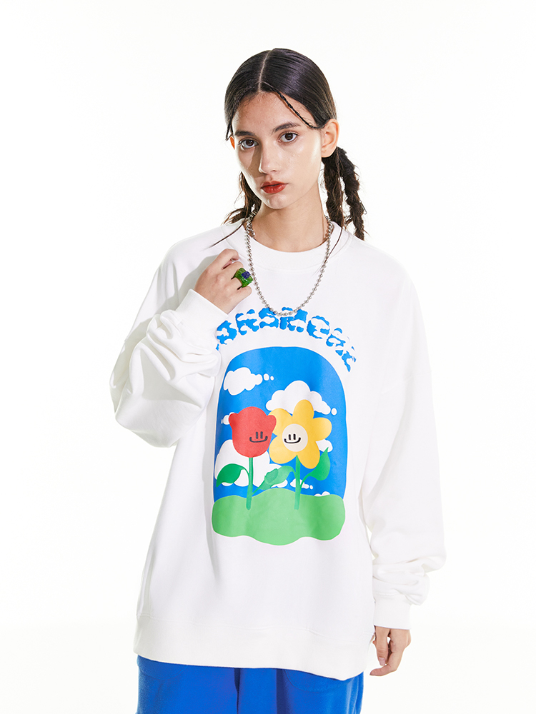 I DON’T SMOKE 雲朵 小花 薄長袖  DONSMOKE Don’t Smoke