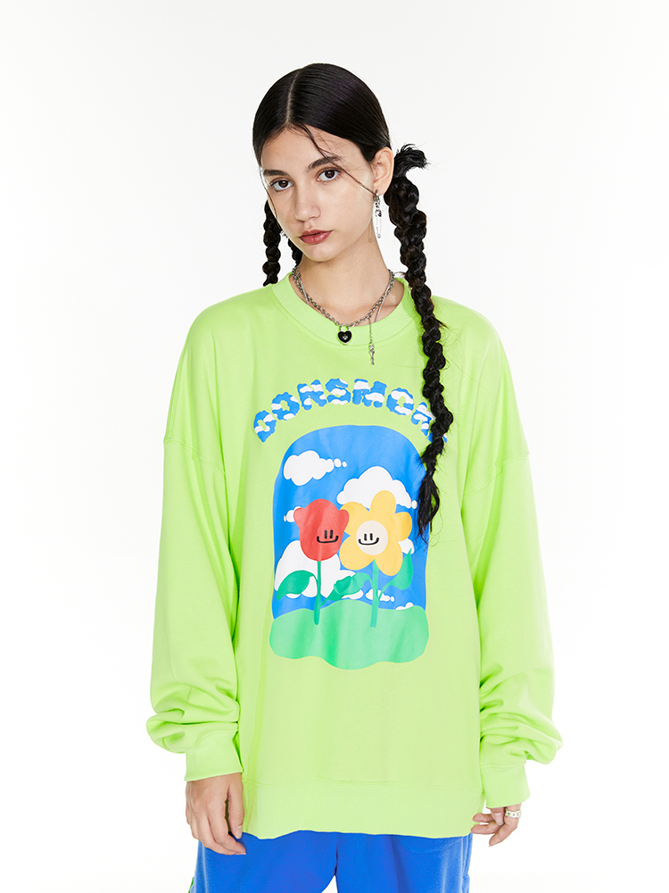 I DON’T SMOKE 雲朵 小花 薄長袖  DONSMOKE Don’t Smoke