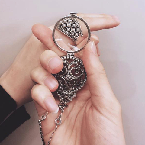 窗花放大鏡項鍊