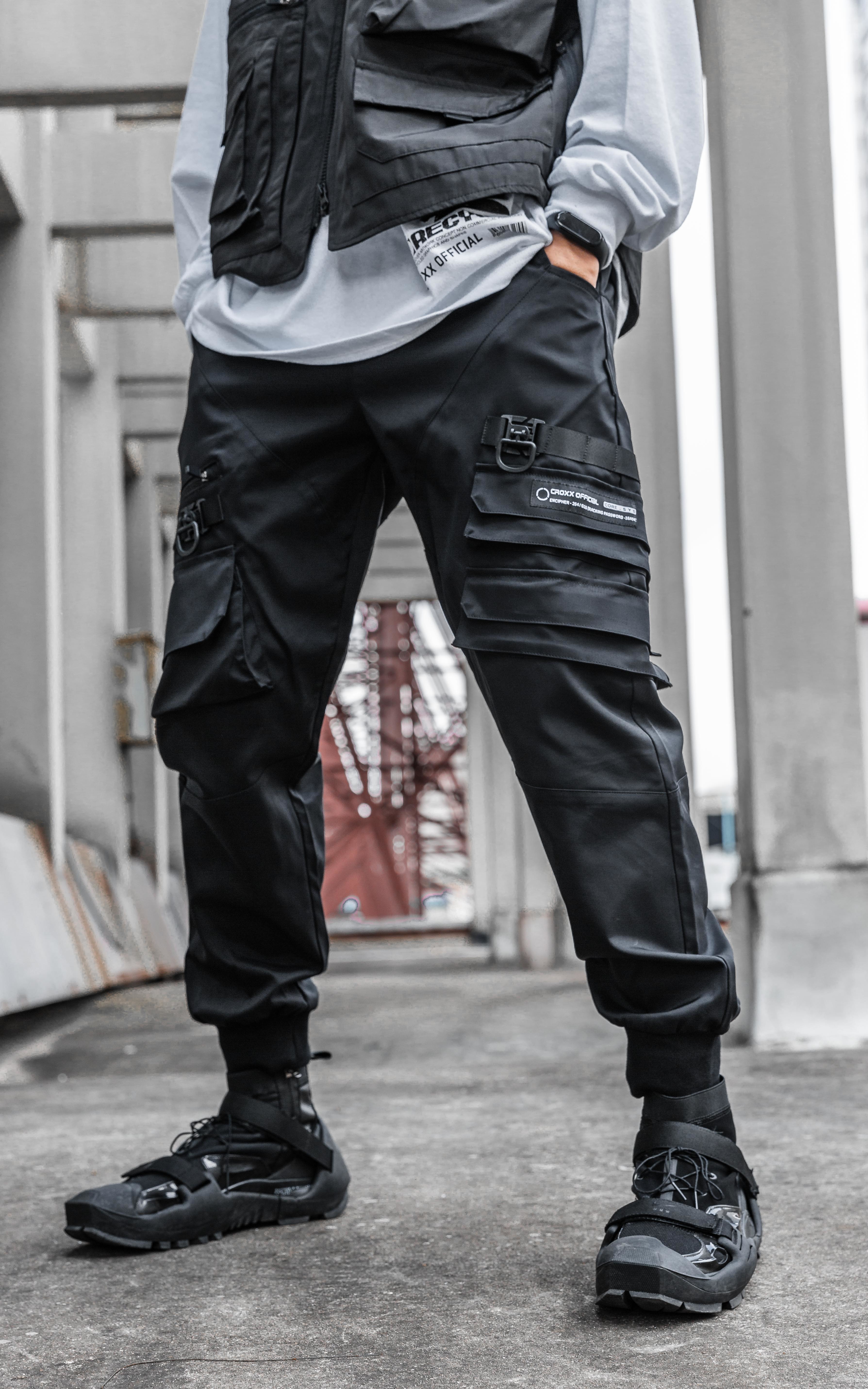 織帶戰術工裝束腳褲