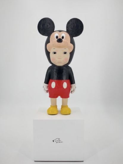 【車庫服飾】Satoru Koizumi "With" Wood Mickey Sculpture 小泉悟 米奇 樹脂版